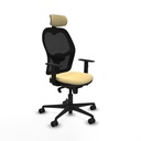 Jorquera sincro malla negra similpiel crema brazos 1D base nailon cabecero 2D ruedas 65mm nailon