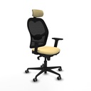 Jorquera sincro malla negra similpiel crema brazos 2D base nailon cabecero 2D ruedas 65mm engomada
