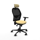 Jorquera sincro malla negra similpiel crema brazos 3D base nailon cabecero 2D ruedas 65mm nailon