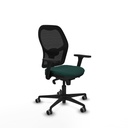 Jorquera sincro malla negra similpiel verde botella brazos 3D base nailon  ruedas 65mm engomada