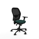 Jorquera sincro malla negra similpiel verde botella brazos 3D base nailon  ruedas 65mm nailon