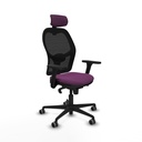 Jorquera sincro malla negra similpiel morado brazos 3D base nailon cabecero 2D ruedas 65mm engomada