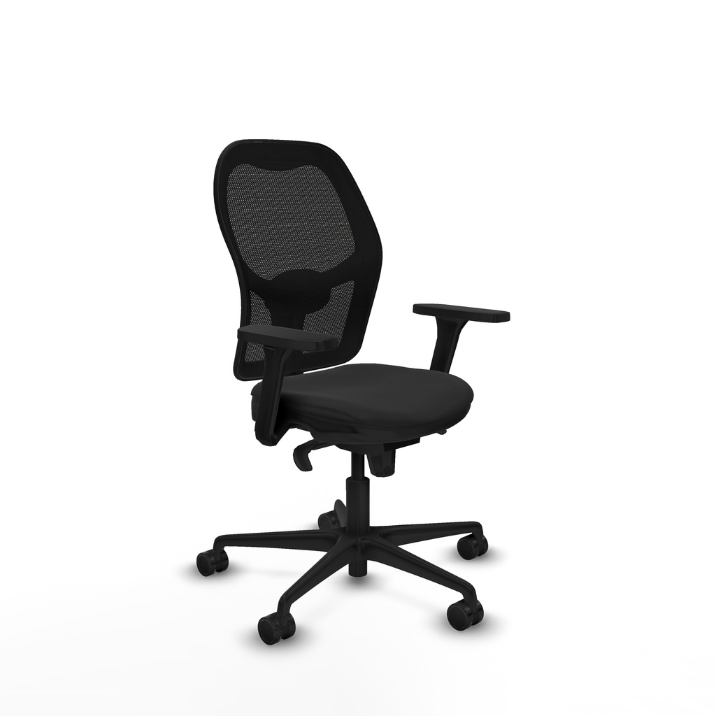 Jorquera sincro malla negra similpiel negro brazos 3D base nailon  ruedas 65mm nailon