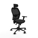 Jorquera sincro malla negra similpiel negro brazos 3D base nailon cabecero 2D ruedas 65mm nailon