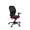Jorquera sincro malla negra similpiel granate brazos 3D base nailon  ruedas 65mm engomada