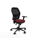 Jorquera sincro malla negra similpiel granate brazos 3D base nailon  ruedas 65mm nailon
