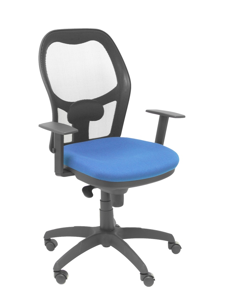 [15SNBALI200] Silla Jorquera malla negra asiento bali azul marino