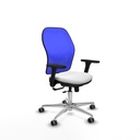 Jorquera traslack malla azul bali blanco brazos 3D base aluminio  ruedas 65mm engomada
