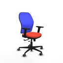 Jorquera traslack malla azul bali naranja oscuro brazos 2D base nailon  ruedas 65mm engomada