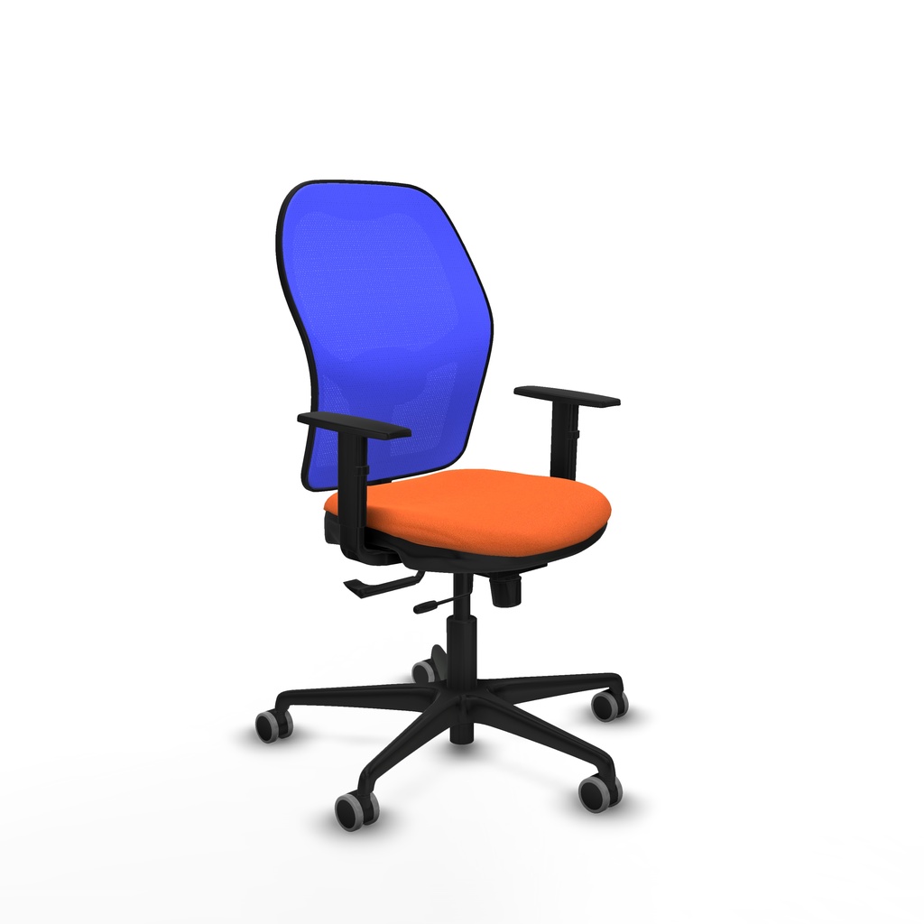 Jorquera traslack malla azul bali naranja brazos 1D base nailon  ruedas 65mm engomada
