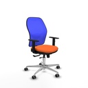 Jorquera traslack malla azul bali naranja brazos 1D base aluminio  ruedas 65mm engomada