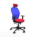 Jorquera traslack malla azul bali rojo brazos 1D base nailon cabecero 2D ruedas 65mm nailon