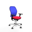 Jorquera traslack malla azul bali rojo brazos 3D base aluminio  ruedas 65mm engomada