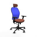 Jorquera traslack malla azul bali marrón brazos 3D base nailon cabecero 2D ruedas 65mm engomada