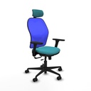 Jorquera traslack malla azul bali turquesa brazos 3D base nailon cabecero 2D ruedas 65mm nailon