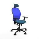 Jorquera traslack malla azul bali verde petroleo brazos 3D base nailon cabecero 2D ruedas 65mm nailon