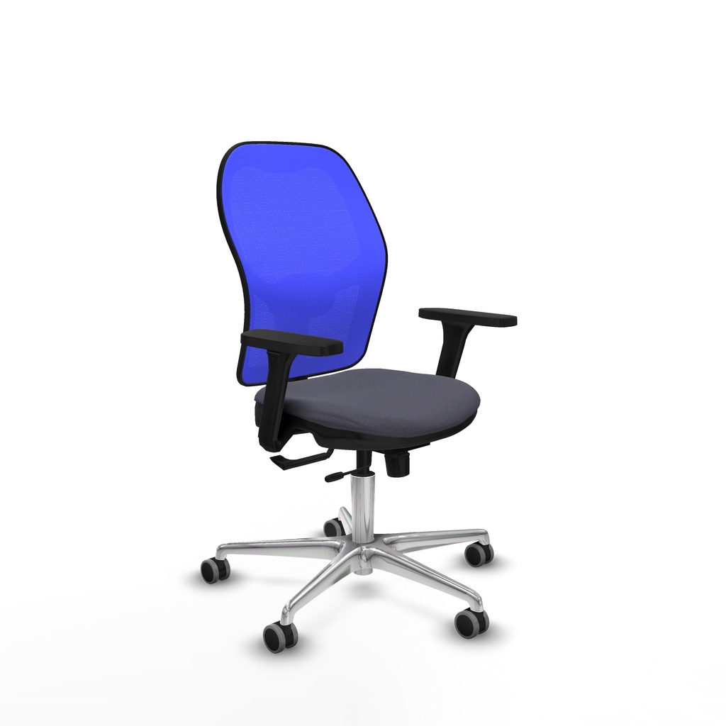 Jorquera traslack malla azul bali gris oscuro brazos 3D base aluminio  ruedas 65mm engomada