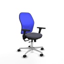 Jorquera traslack malla azul bali gris oscuro brazos 3D base aluminio  ruedas 65mm nailon
