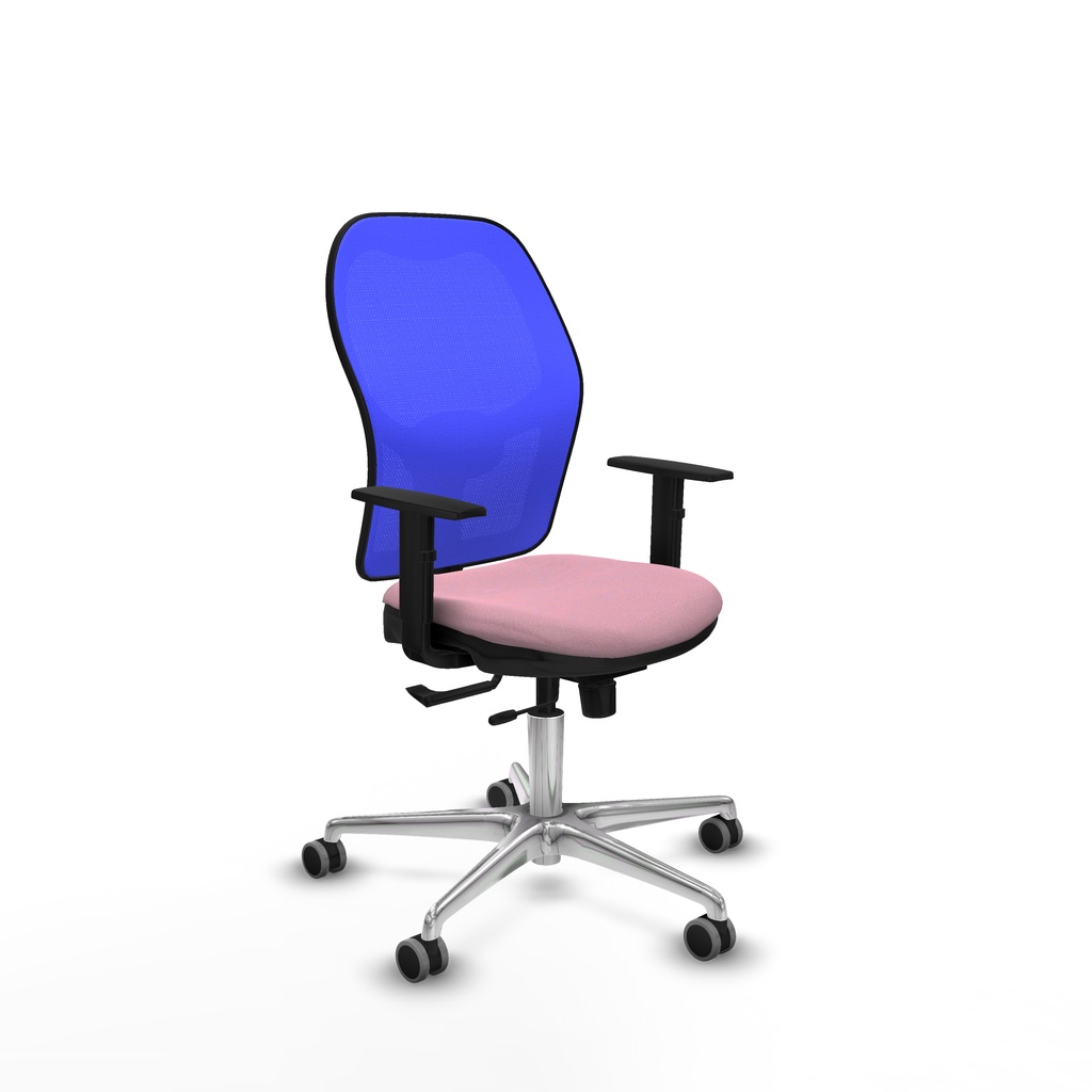 Jorquera traslack malla azul bali rosa brazos 1D base aluminio  ruedas 65mm engomada