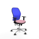 Jorquera traslack malla azul bali rosa brazos 1D base aluminio  ruedas 65mm engomada