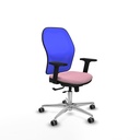 Jorquera traslack malla azul bali rosa brazos 2D base aluminio  ruedas 65mm engomada