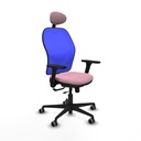 Jorquera traslack malla azul bali rosa brazos 3D base nailon cabecero fijo ruedas 65mm engomada
