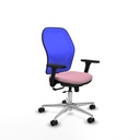 Jorquera traslack malla azul bali rosa brazos 3D base aluminio  ruedas 65mm nailon