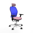 Jorquera traslack malla azul bali rosa brazos 3D base aluminio cabecero 2D ruedas 65mm nailon