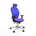 Jorquera traslack malla azul bali lila brazos 1D base aluminio cabecero 2D ruedas 65mm engomada