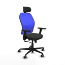 Jorquera traslack malla azul bali negro brazos 3D base nailon cabecero 2D ruedas 65mm engomada