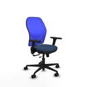 Jorquera traslack malla azul similpiel azul marino brazos 3D base nailon  ruedas 65mm nailon