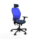 Jorquera traslack malla azul similpiel azul marino brazos 3D base nailon cabecero 2D ruedas 65mm nailon