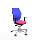Jorquera traslack malla azul similpiel rosa brazos 1D base aluminio  ruedas 65mm engomada