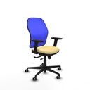 Jorquera traslack malla azul similpiel crema brazos 2D base nailon  ruedas 65mm engomada