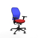 Jorquera traslack malla azul similpiel rojo brazos 3D base nailon  ruedas 65mm engomada