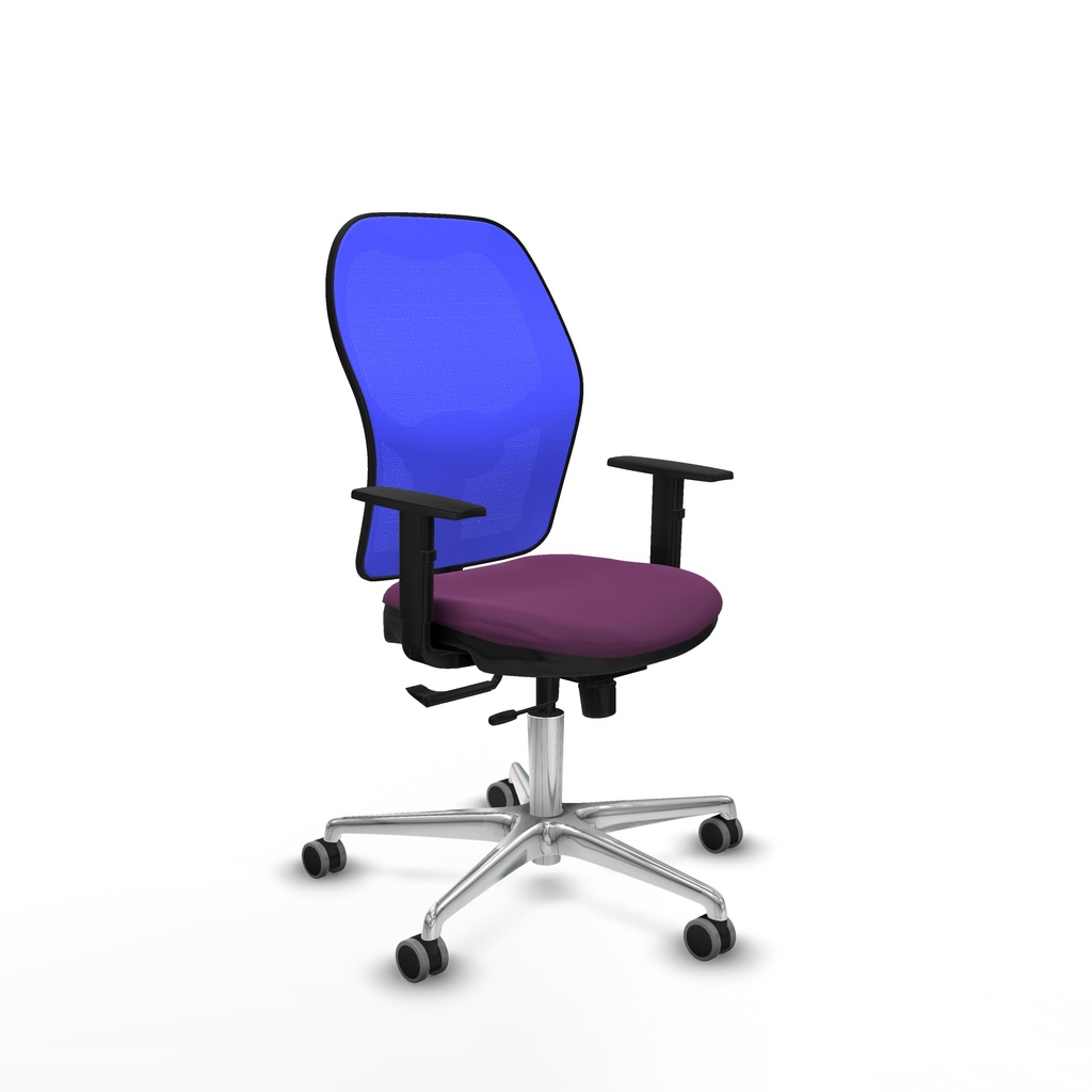 Jorquera traslack malla azul similpiel morado brazos 1D base aluminio  ruedas 65mm engomada