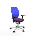 Jorquera traslack malla azul similpiel morado brazos 3D base aluminio  ruedas 65mm engomada