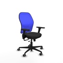 Jorquera traslack malla azul similpiel negro brazos 3D base nailon  ruedas 65mm engomada