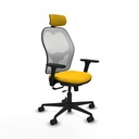 Jorquera traslack malla blanca bali amarillo brazos 3D base nailon cabecero 2D ruedas 65mm nailon