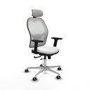 Jorquera traslack malla blanca bali blanco brazos 2D base aluminio cabecero 2D ruedas 65mm engomada