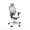 Jorquera traslack malla blanca bali blanco brazos 2D base aluminio cabecero 2D ruedas 65mm nailon