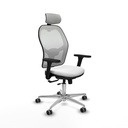 Jorquera traslack malla blanca bali blanco brazos 3D base aluminio cabecero 2D ruedas 65mm engomada