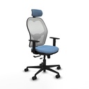 Jorquera traslack malla blanca bali azul cielo brazos 1D base nailon cabecero 2D ruedas 65mm nailon