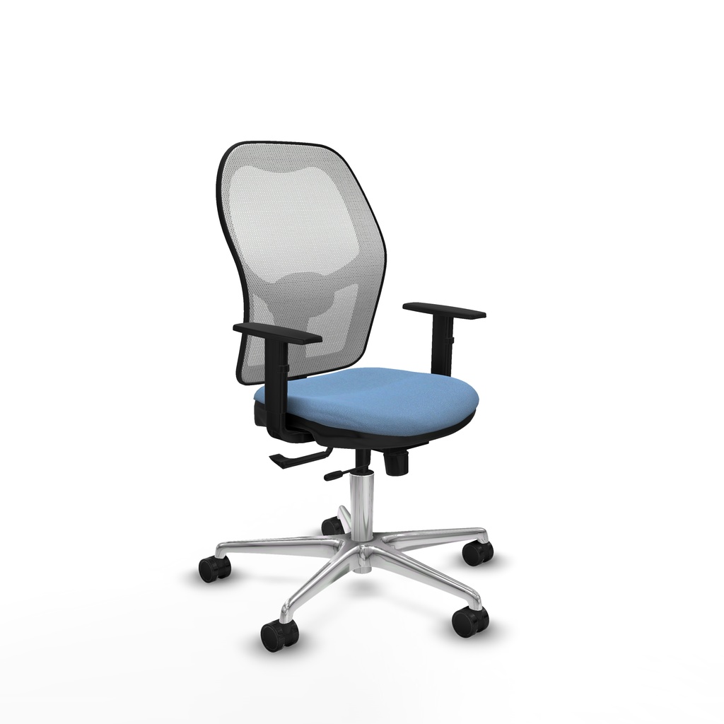 Jorquera traslack malla blanca bali azul cielo brazos 1D base aluminio  ruedas 65mm nailon