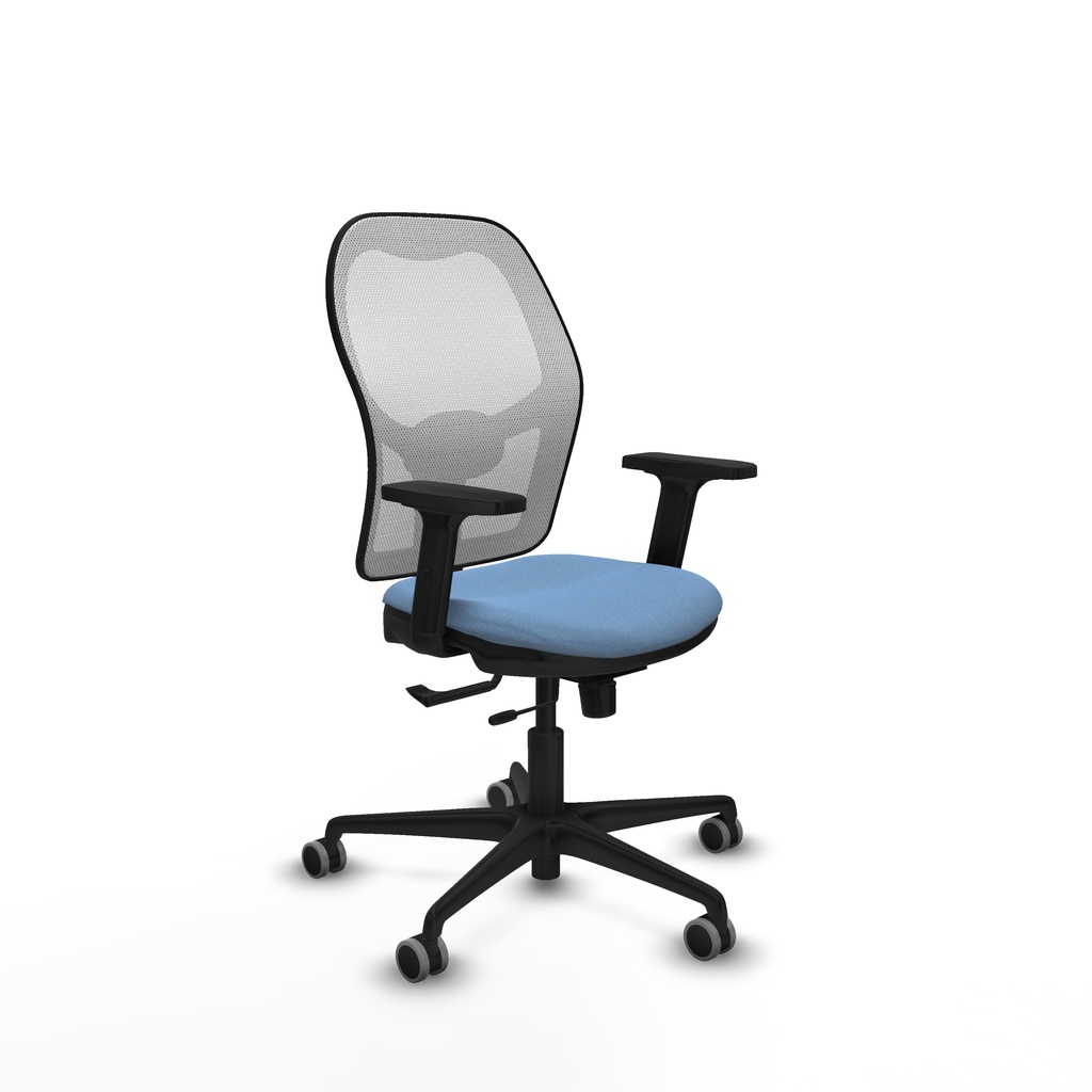 Jorquera traslack malla blanca bali azul cielo brazos 2D base nailon  ruedas 65mm engomada
