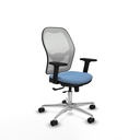 Jorquera traslack malla blanca bali azul cielo brazos 2D base aluminio  ruedas 65mm nailon