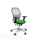 Jorquera traslack malla blanca bali verde brazos 2D base aluminio  ruedas 65mm engomada