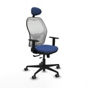 Jorquera traslack malla blanca bali azul marino brazos 1D base nailon cabecero fijo ruedas 65mm engomada
