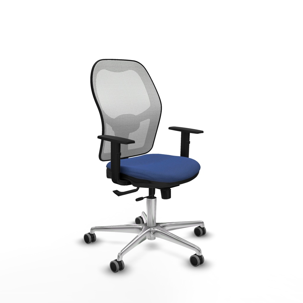 Jorquera traslack malla blanca bali azul marino brazos 1D base aluminio  ruedas 65mm engomada