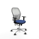 Jorquera traslack malla blanca bali azul marino brazos 1D base aluminio  ruedas 65mm engomada